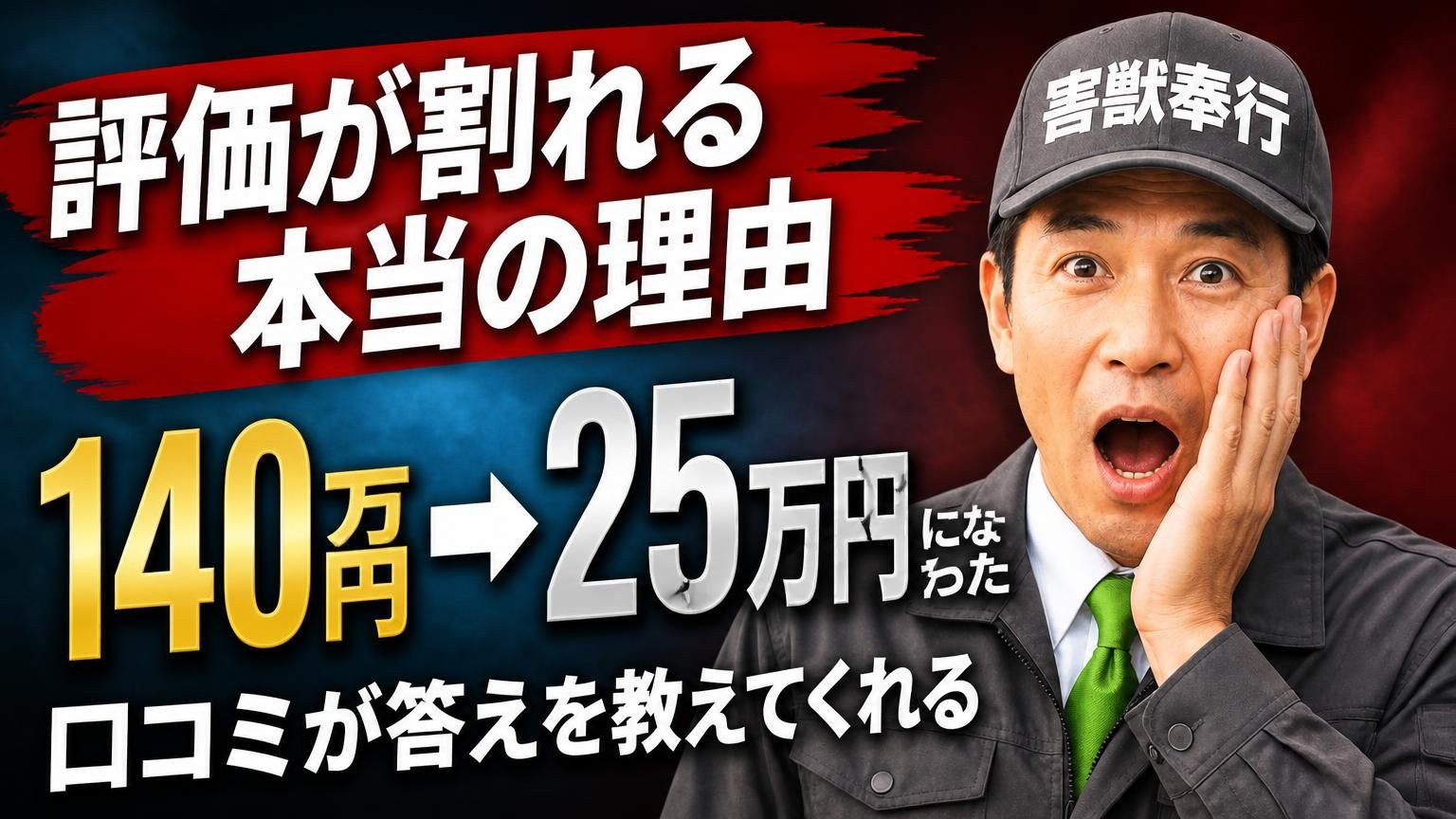 評価が割れる本当の理由|140万円が25万円になった口コミが答えを教えてくれる