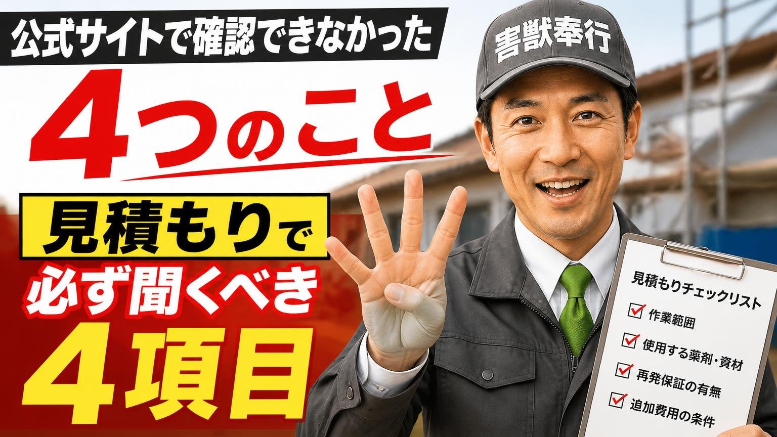 公式サイトで確認できなかった4つのこと=見積もりで必ず聞くべき4項目