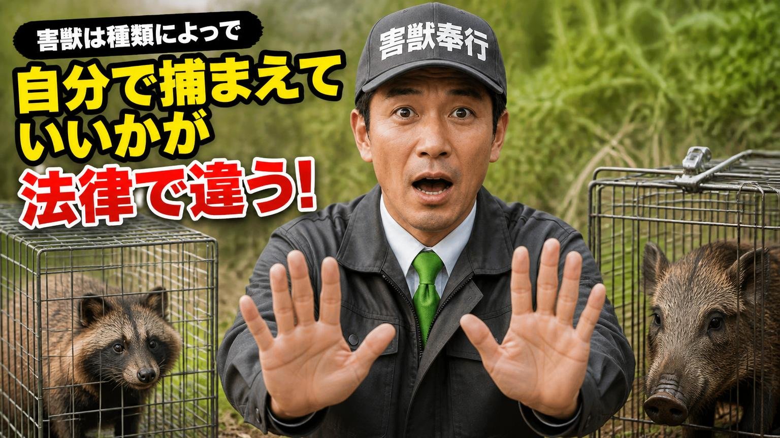 害獣は種類によって「自分で捕まえていいか」が法律上まったく違います