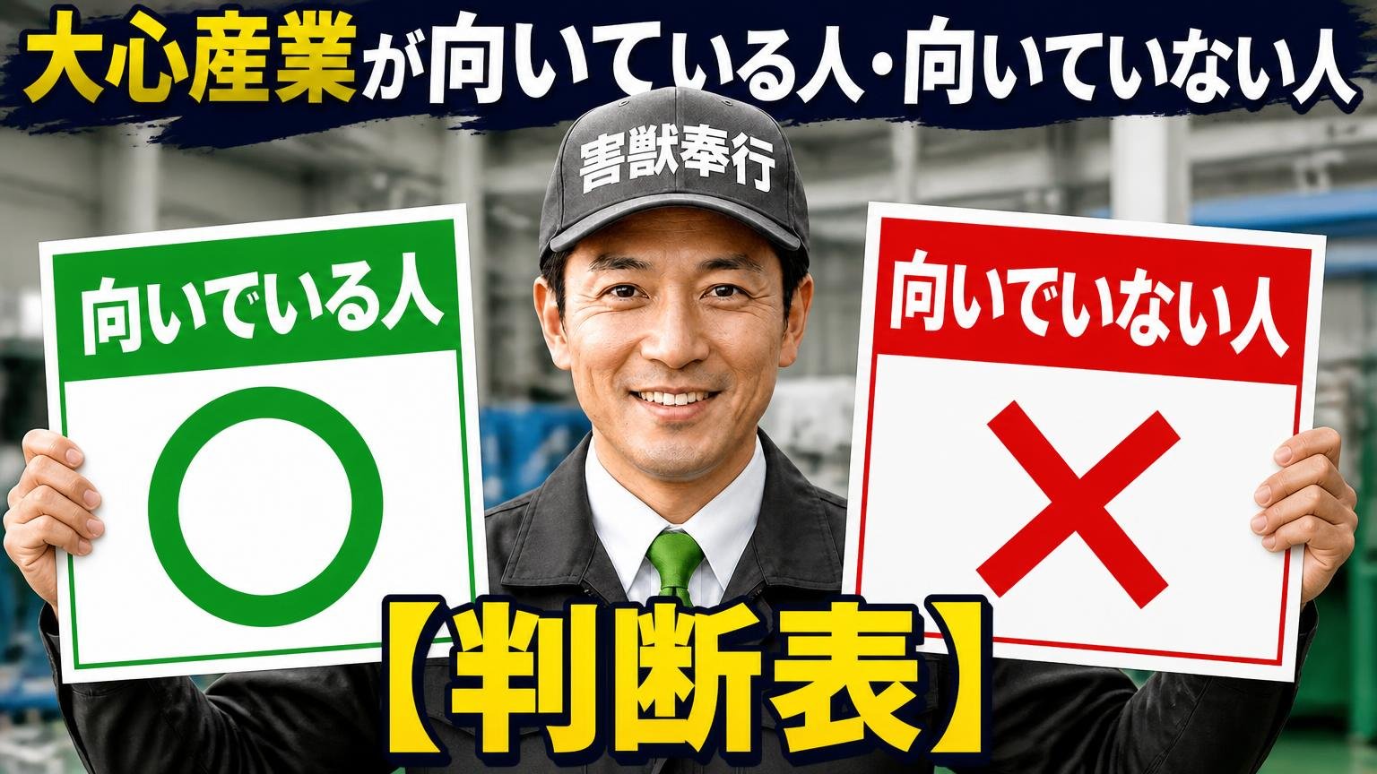 大心産業が向いている人・向いていない人【判断表】