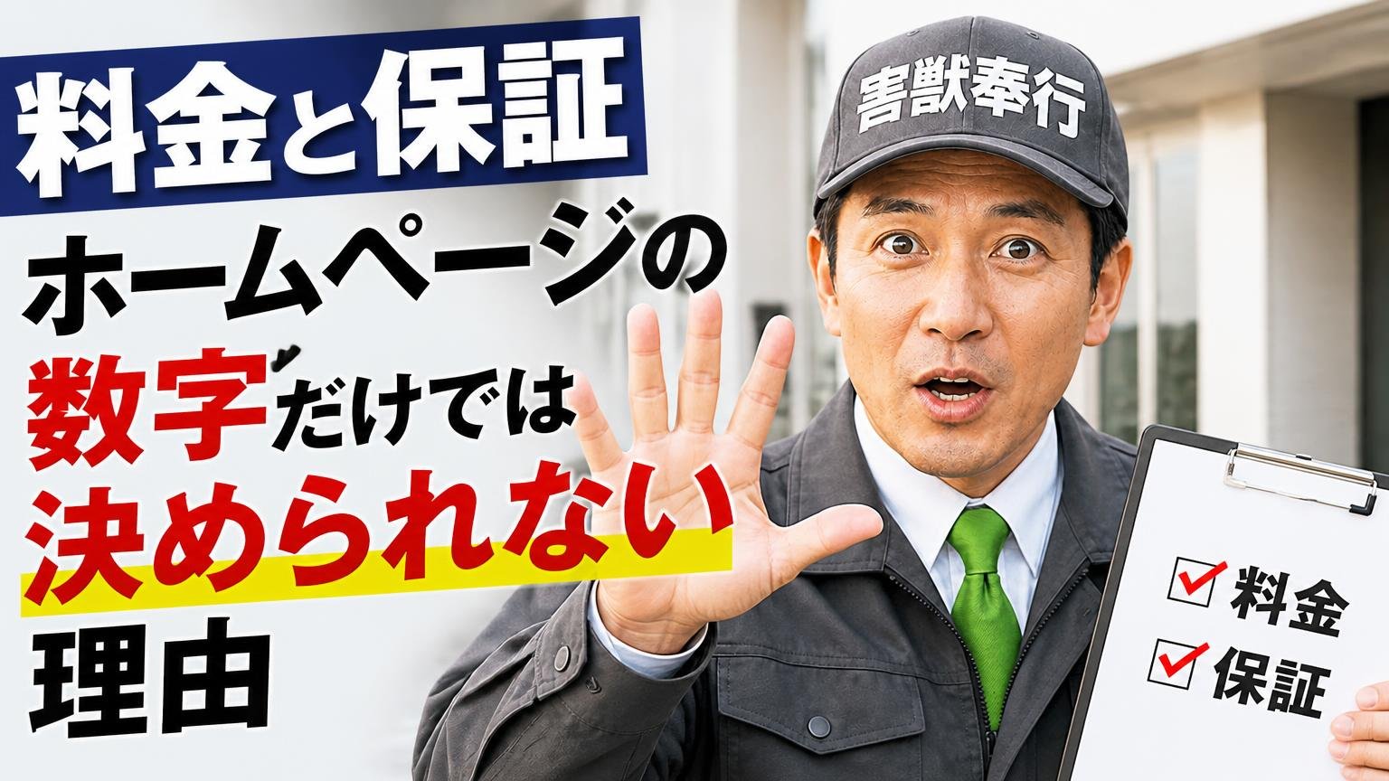 料金と保証。ホームページの数字だけでは決められない理由