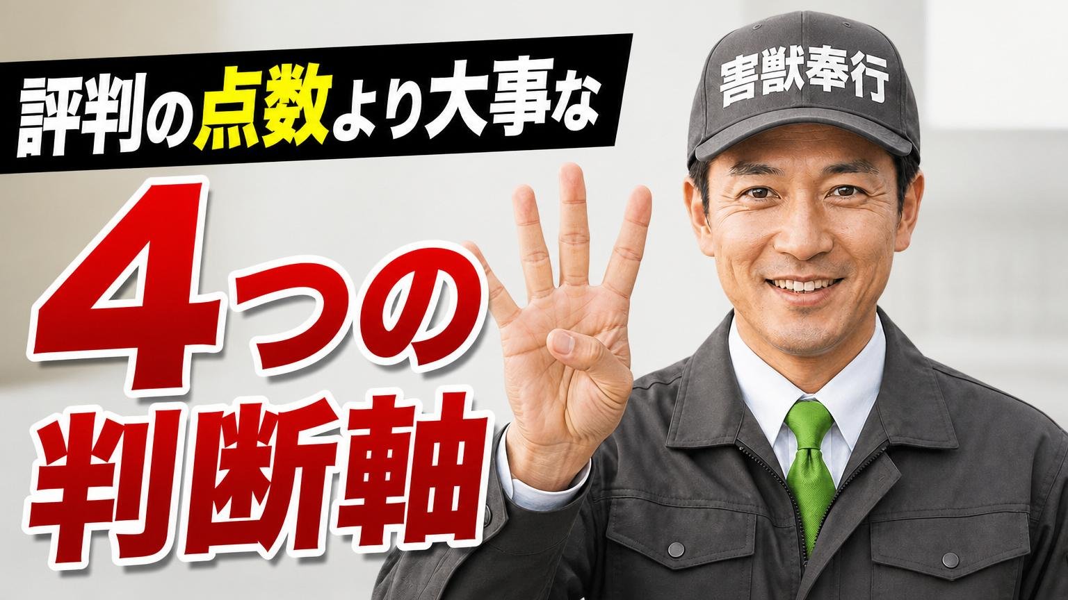 評判の点数より大事な「4つの判断軸」