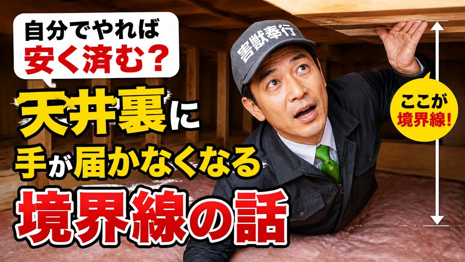 自分でやれば安く済む?天井裏に手が届かなくなる境界線の話