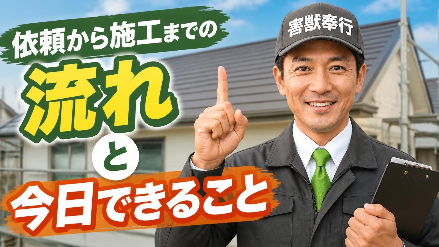 依頼から施工までの流れと、今日できること