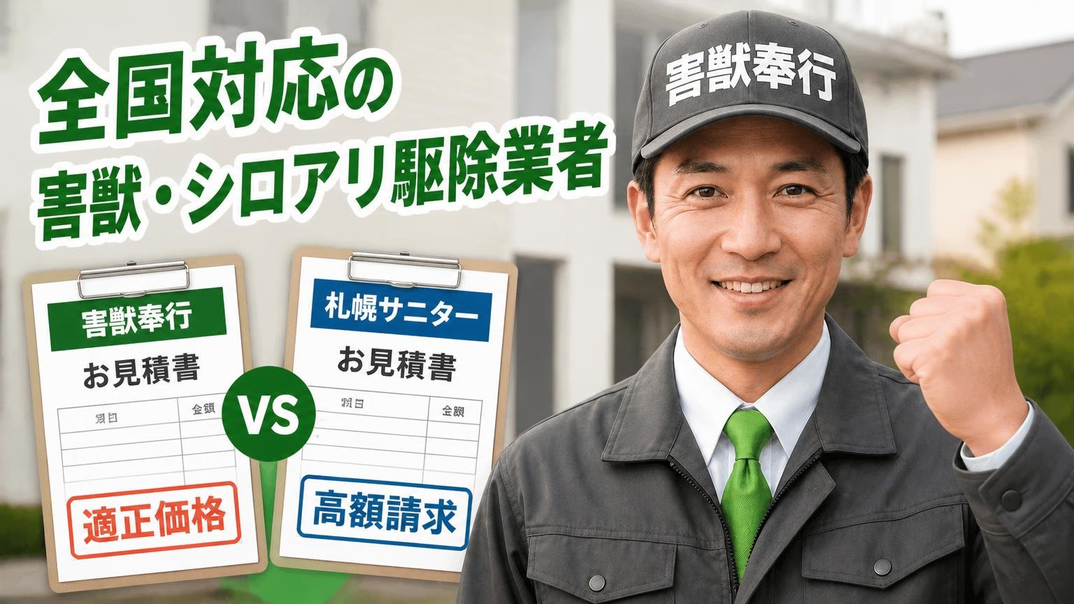 札幌サニターの見積もりと並べてみたい、全国対応の害獣・シロアリ駆除業者