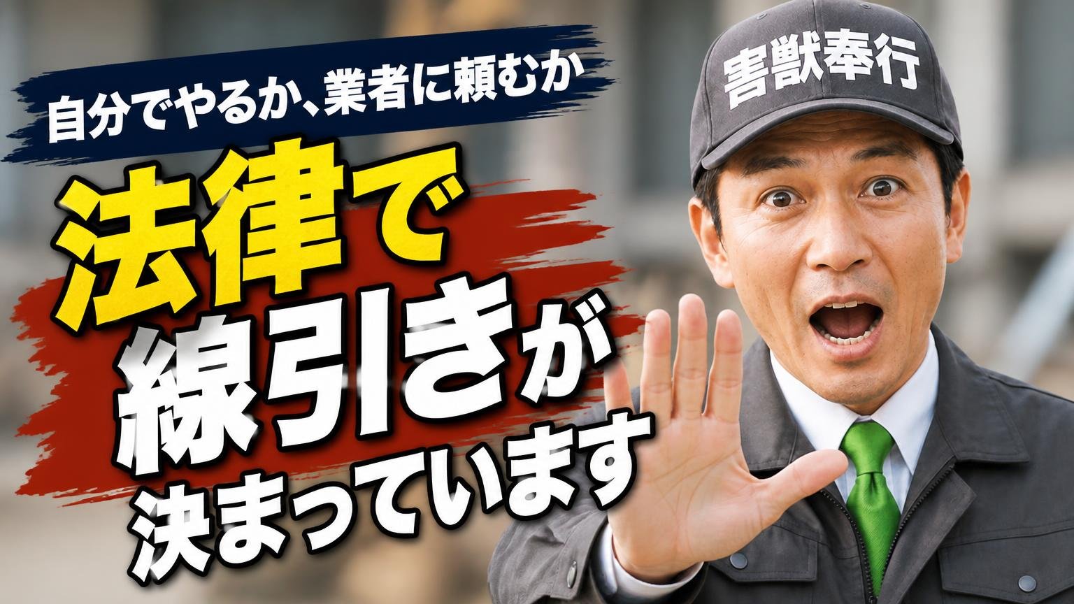 自分でやるか、業者に頼むか|法律で線引きが決まっています