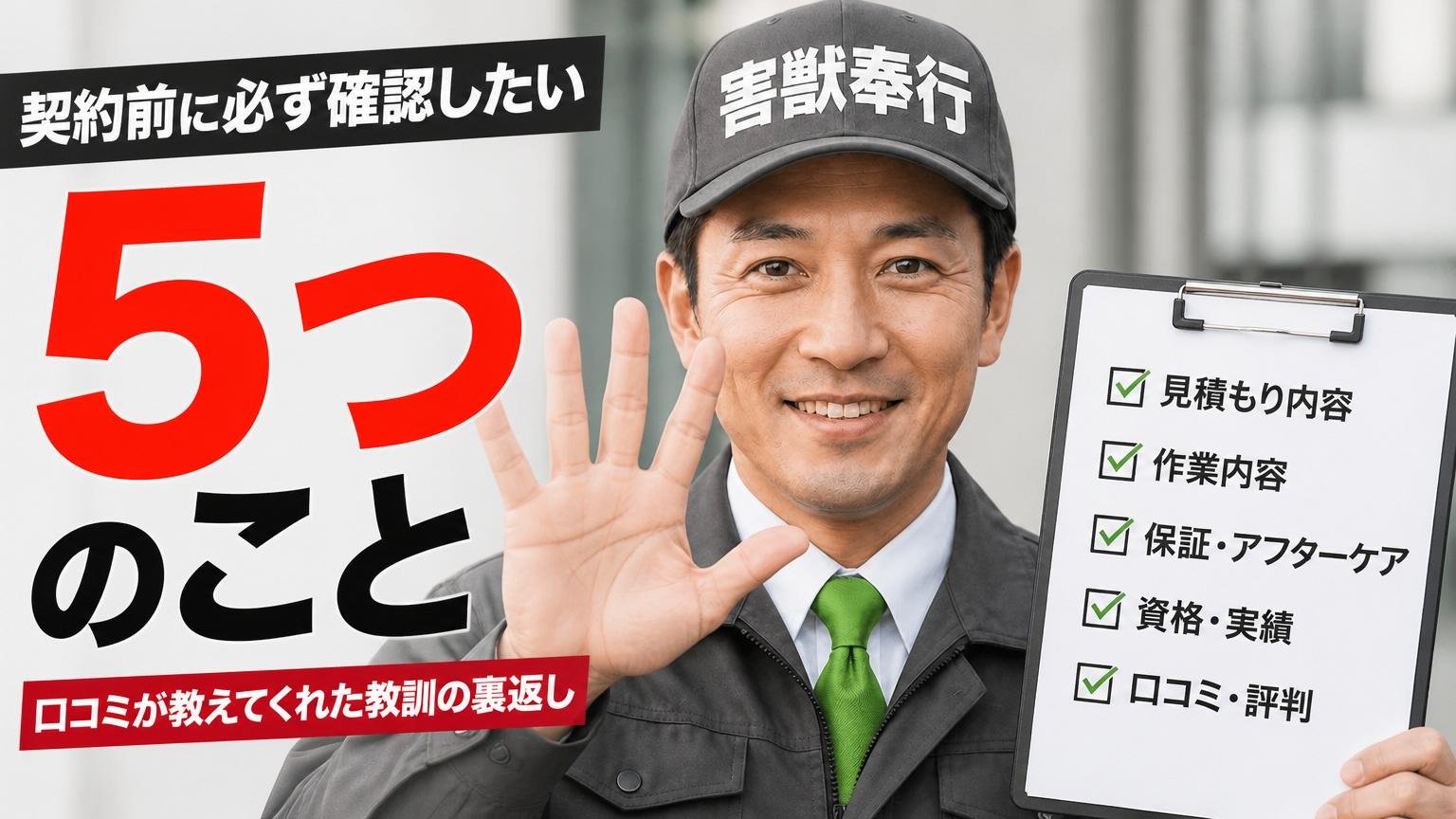 契約前に必ず確認したい5つのこと|口コミが教えてくれた教訓の裏返し