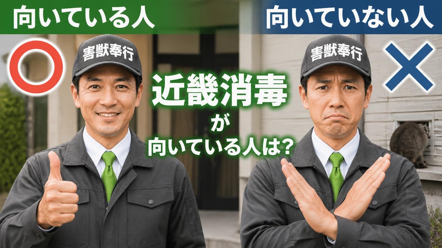 近畿消毒が向いている人・向いていない人