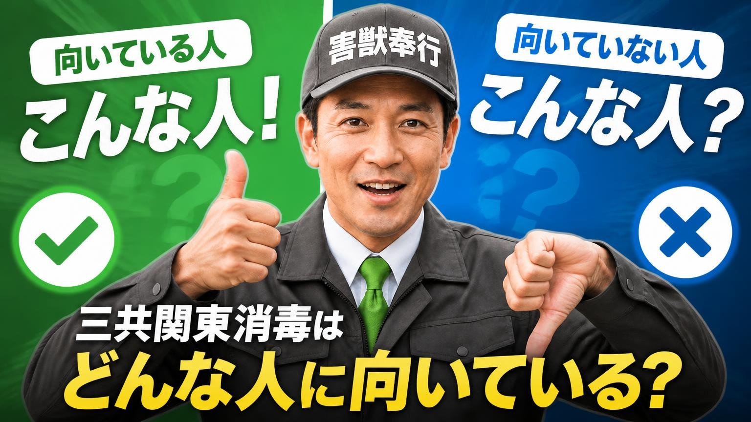三共関東消毒はどんな人に向いている?向いていない?