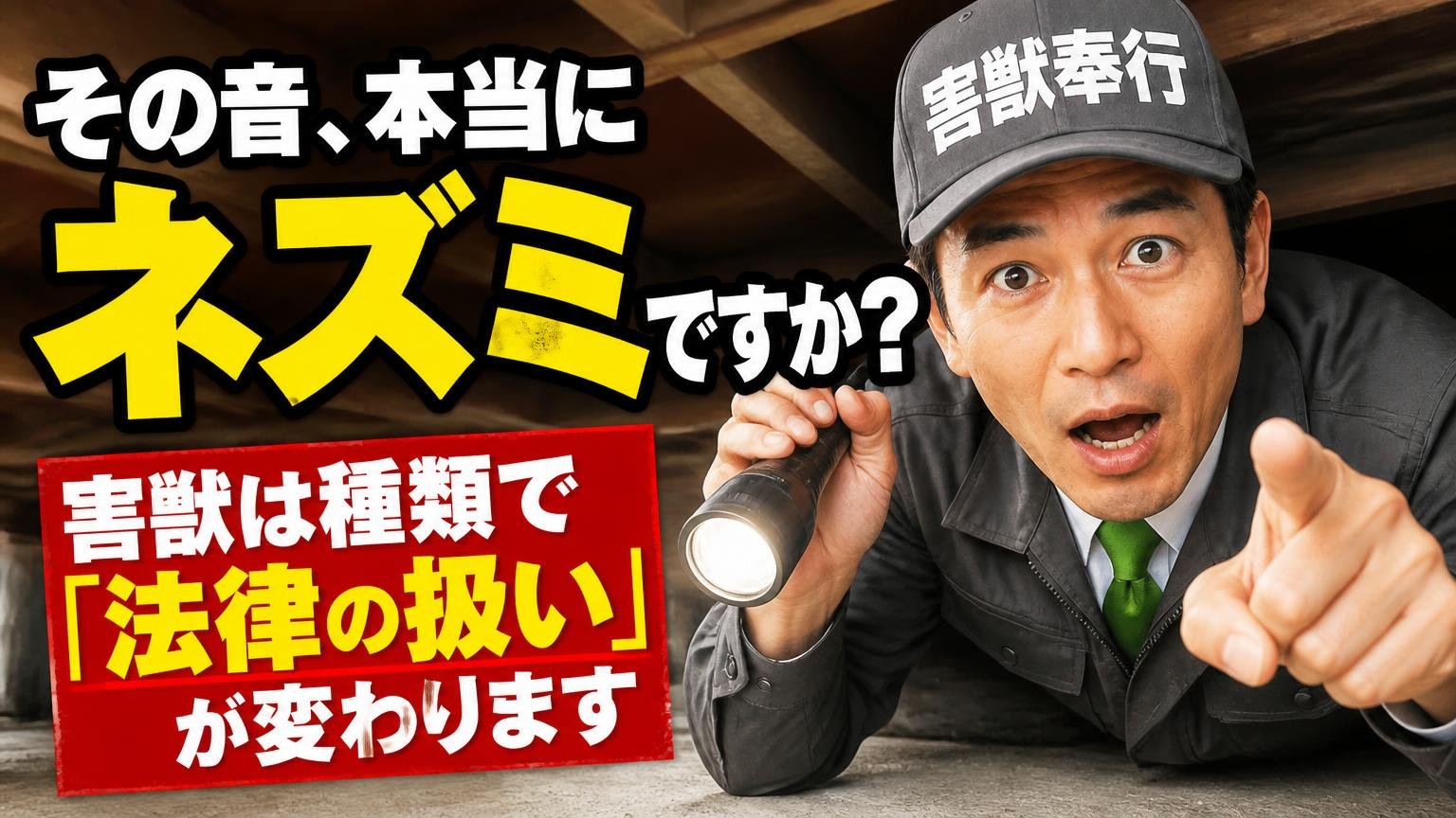 その音、本当にネズミですか?害獣は種類で「法律の扱い」が変わります
