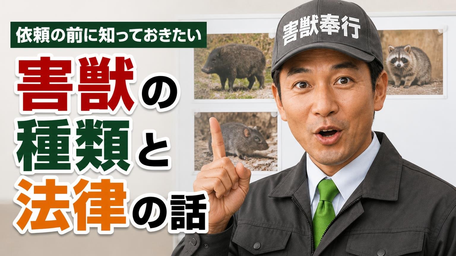 依頼の前に知っておきたい、害獣の種類と法律の話