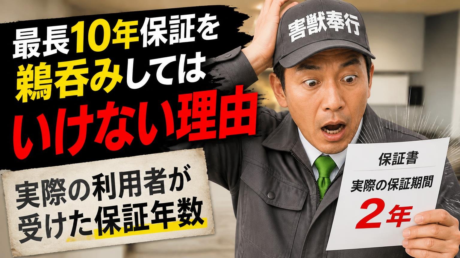 「最長10年保証」を鵜呑みにしてはいけない理由|実際の利用者が受けた保証年数