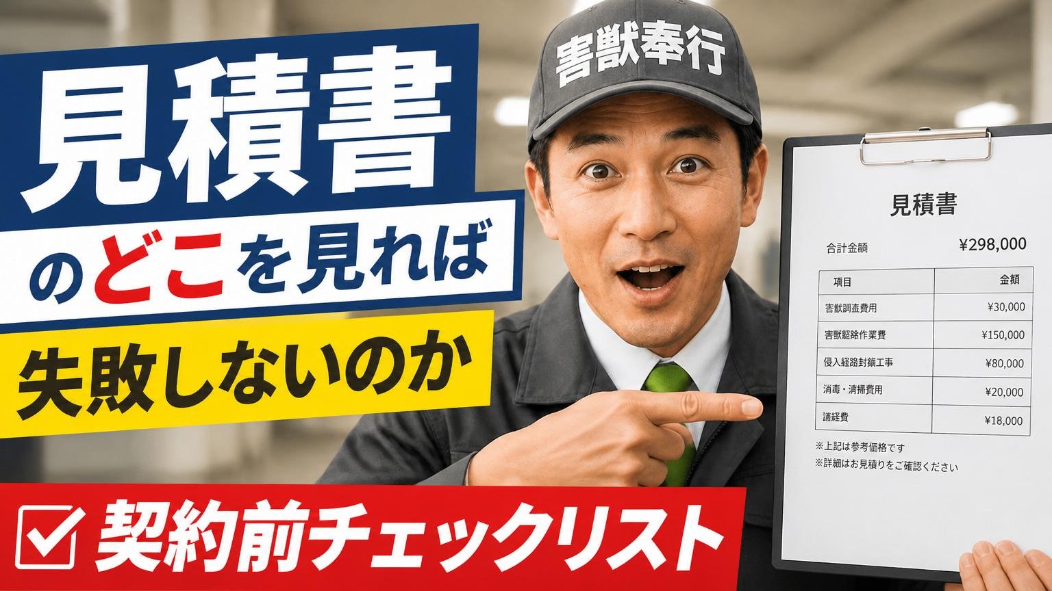 見積書のどこを見れば失敗しないのか【契約前チェックリスト】