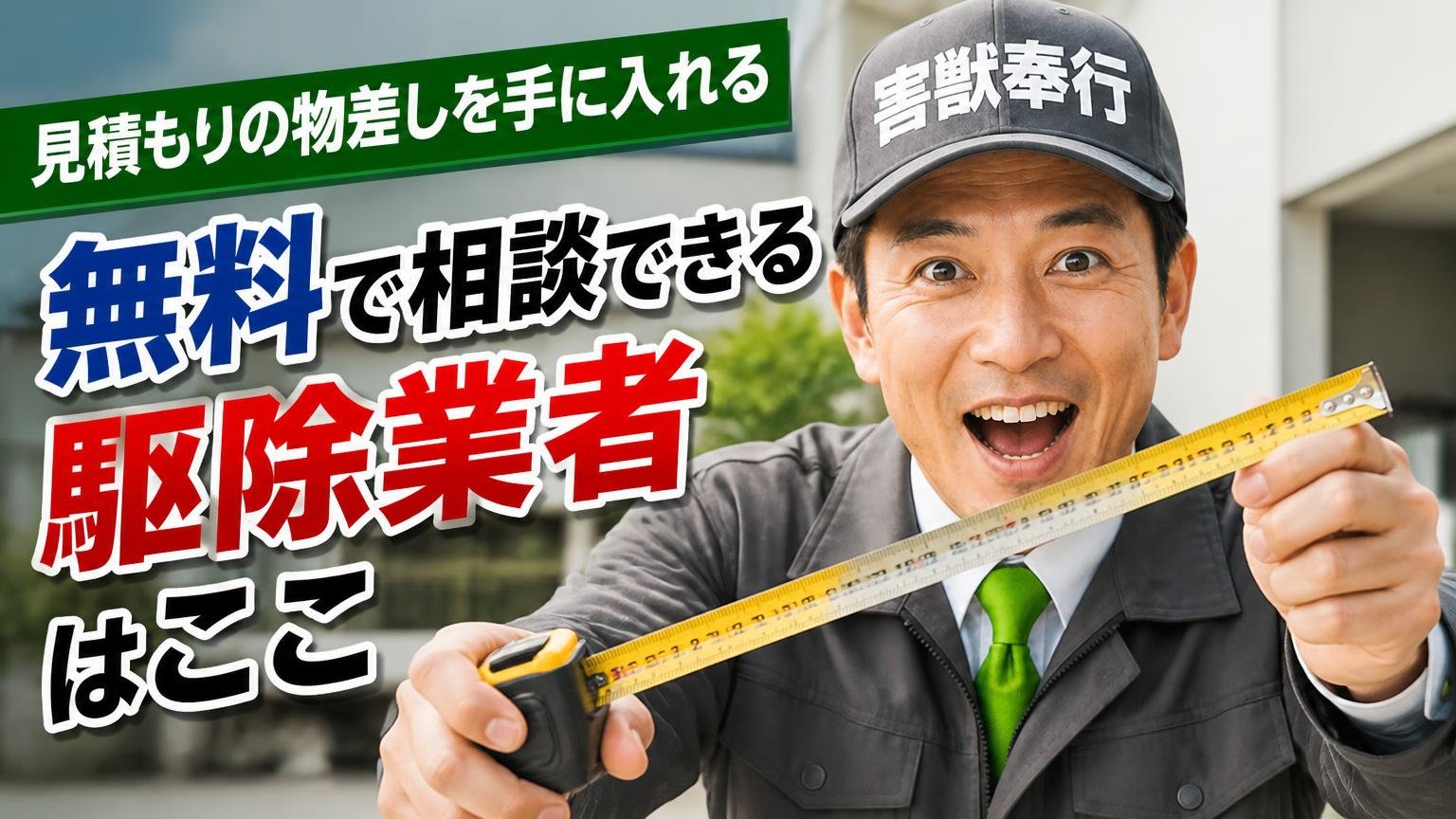 見積もりの物差しを手に入れる|無料で相談できる駆除業者はここ