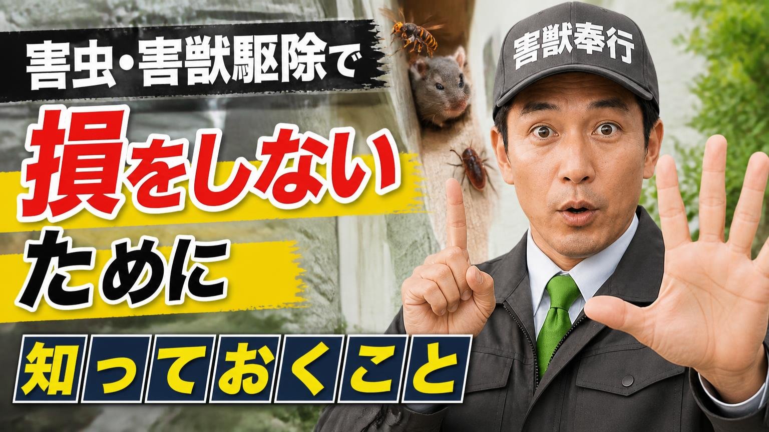 邦和理工に限らず。害虫・害獣駆除で損をしないために知っておくこと