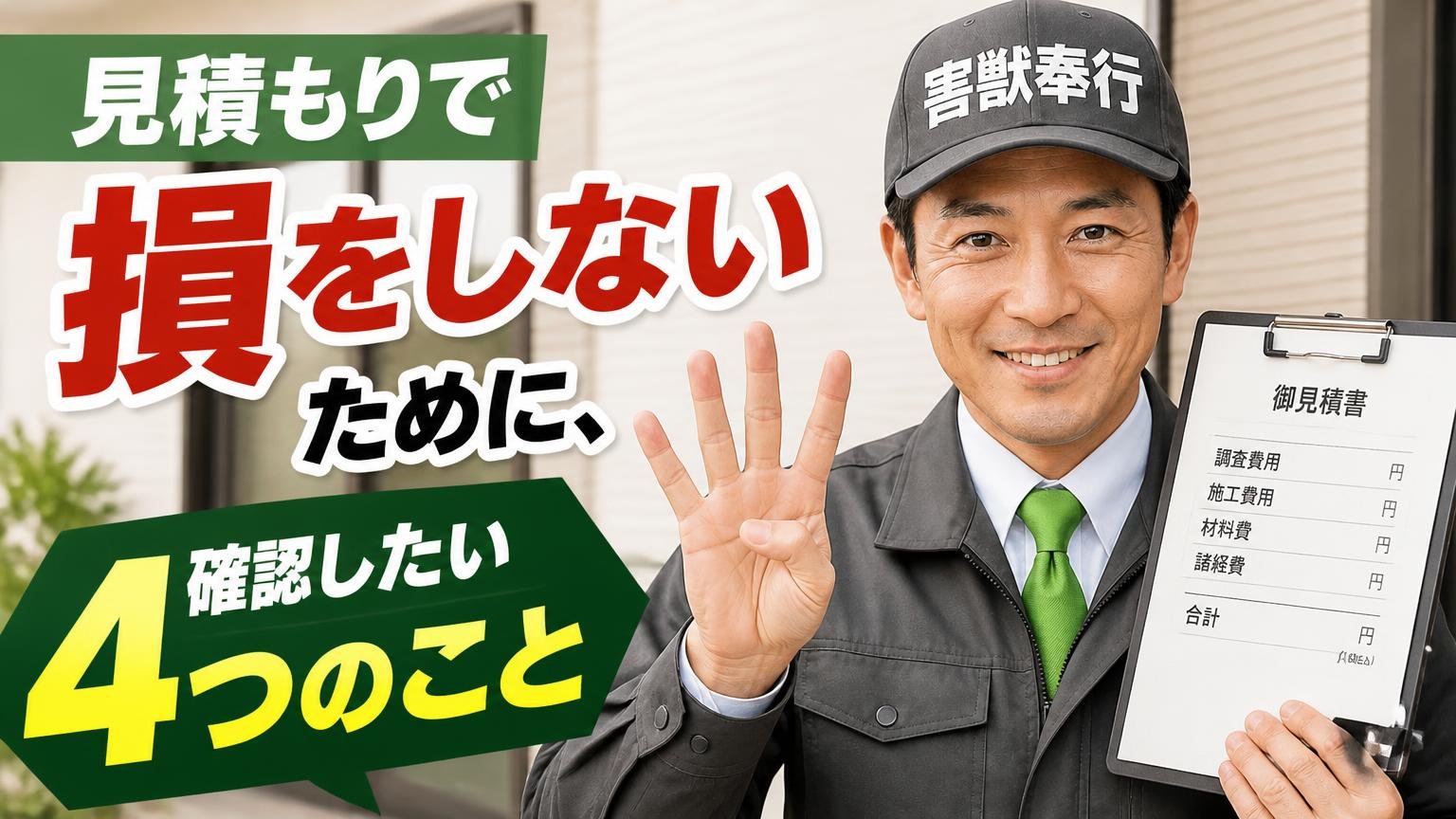 見積もりで損をしないために、確認したい4つのこと