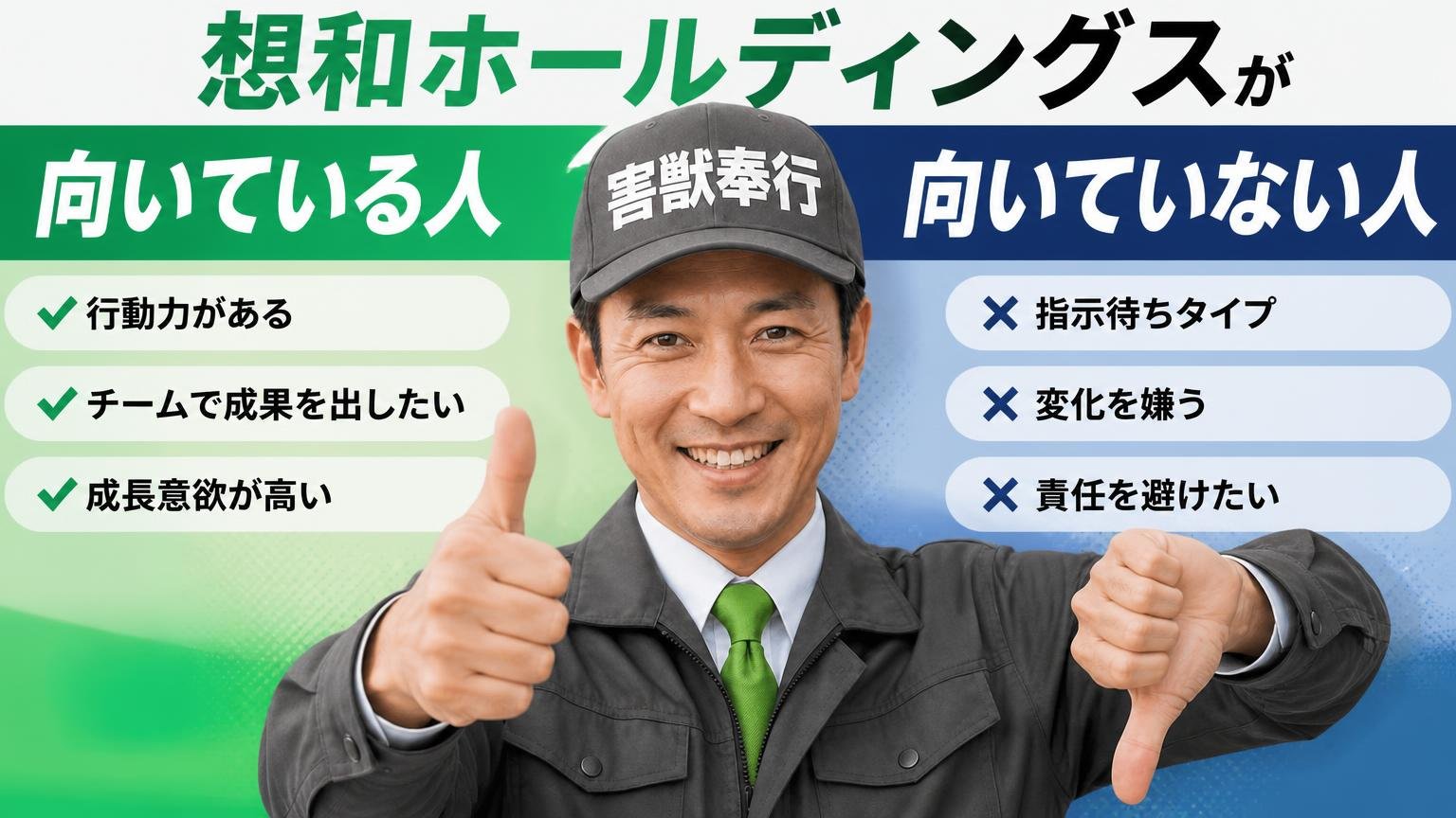 想和ホールディングスが向いている人・向いていない人