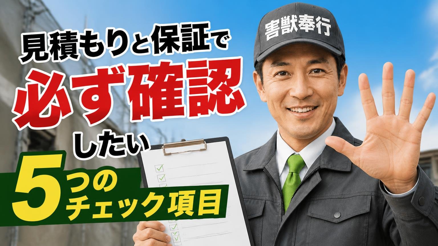 見積もりと保証で必ず確認したい5つのチェック項目