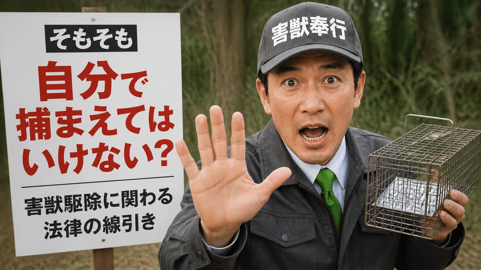 そもそも自分で捕まえてはいけない?害獣駆除に関わる法律の線引き