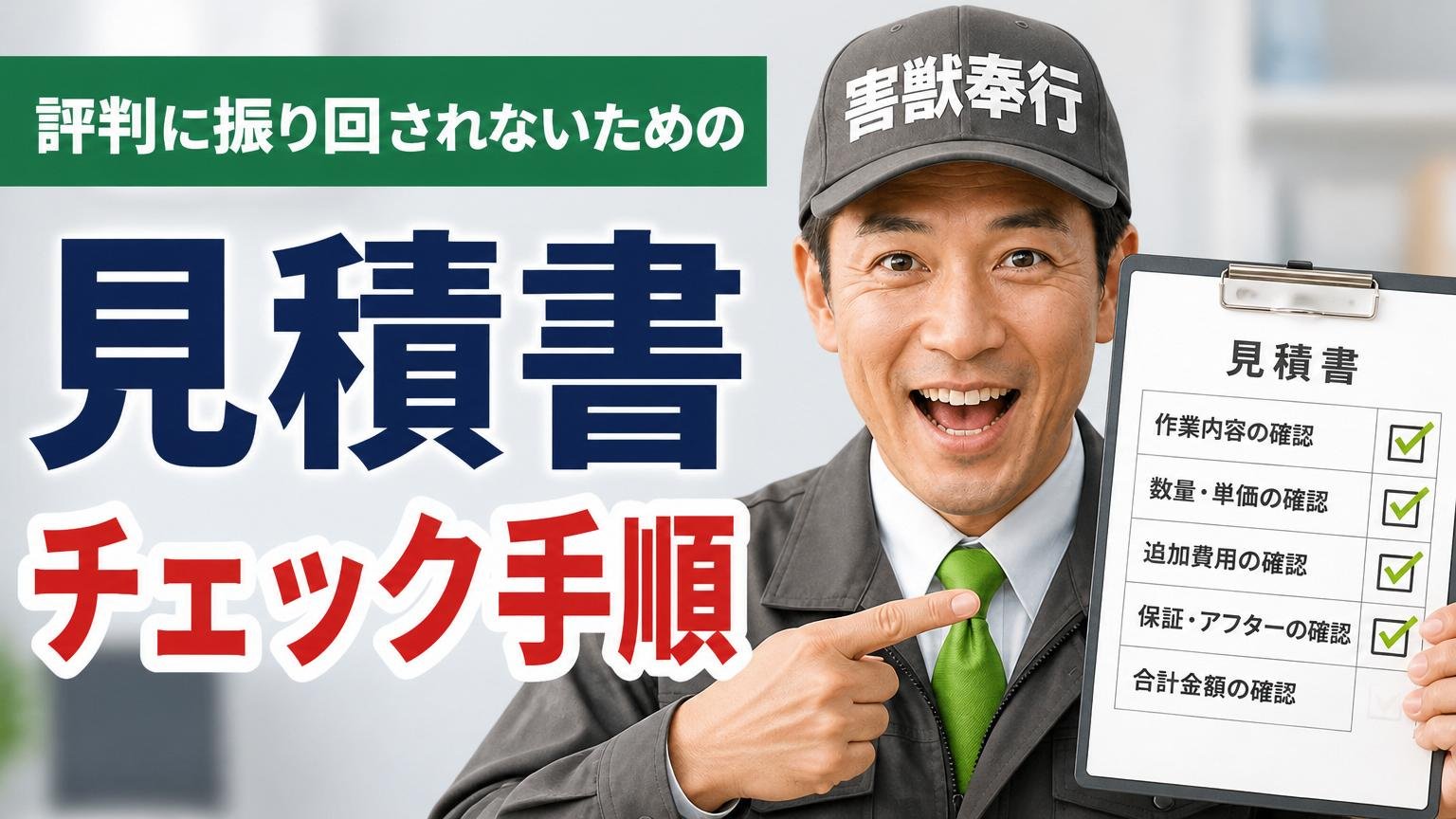 評判に振り回されないための、見積書チェック手順