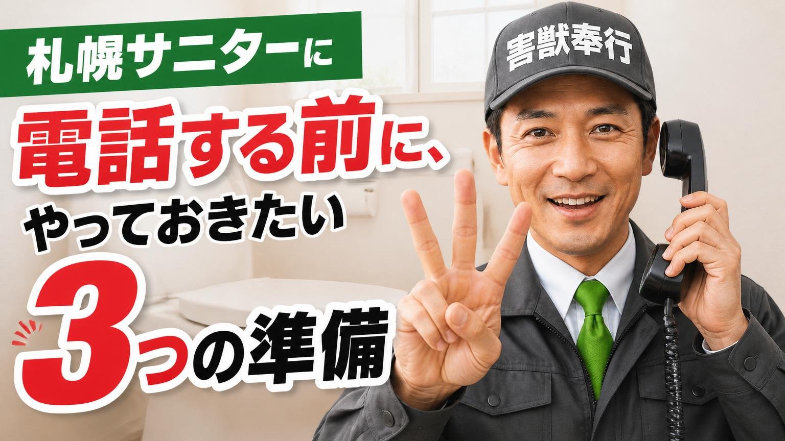 札幌サニターに電話する前に、やっておきたい3つの準備