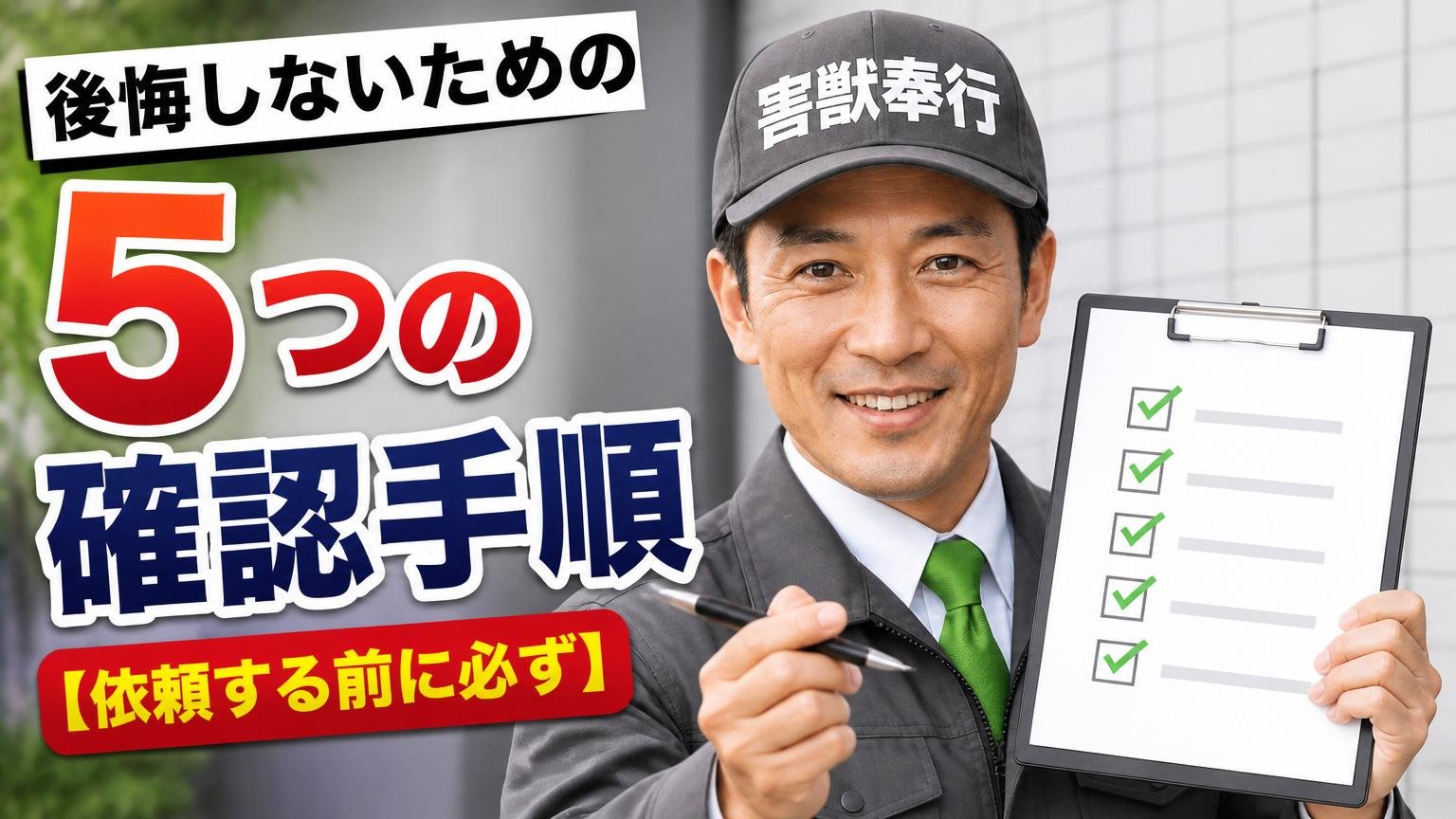 後悔しないための5つの確認手順【依頼する前に必ず】