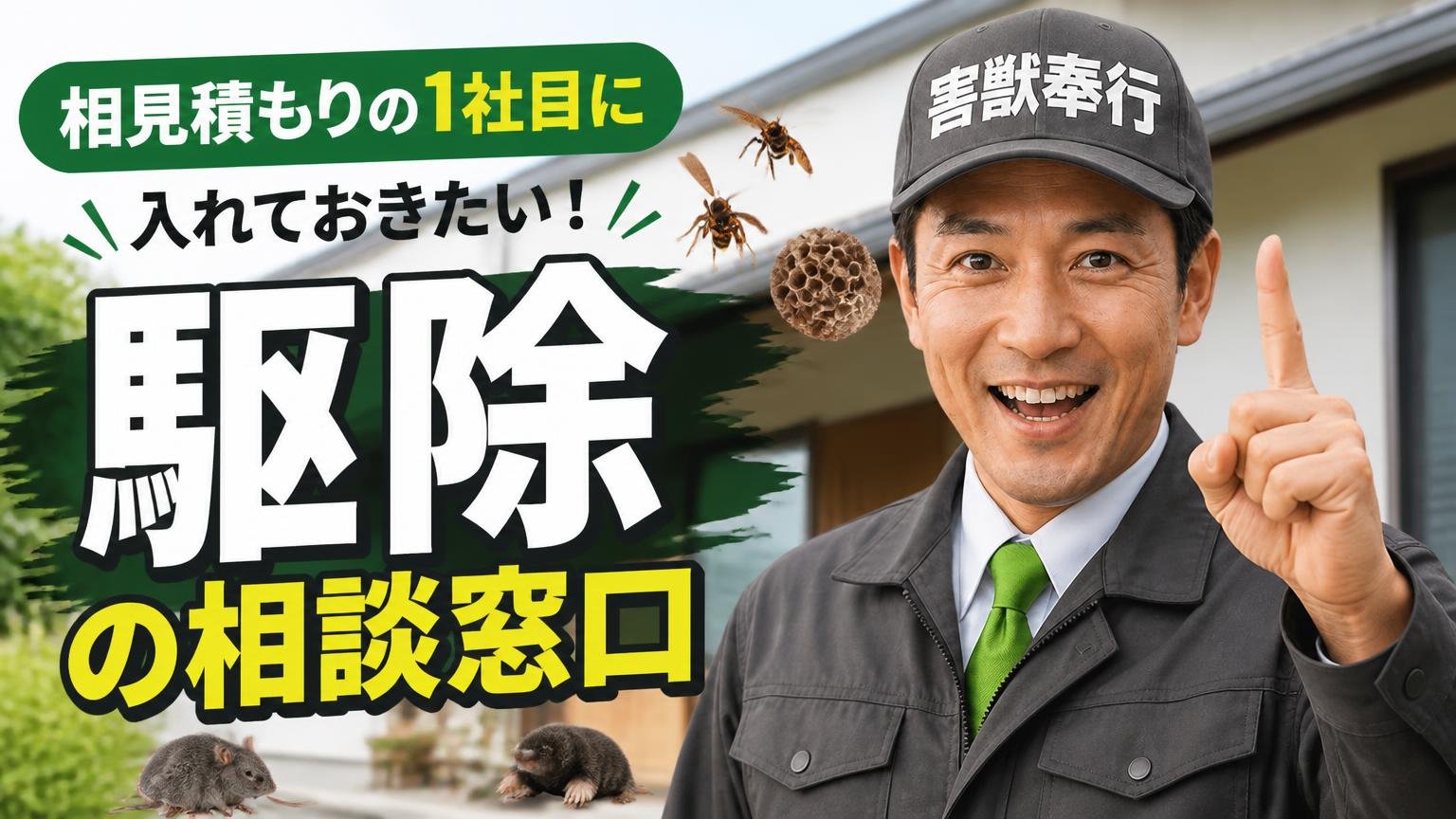 相見積もりの1社目に入れておきたい、駆除の相談窓口