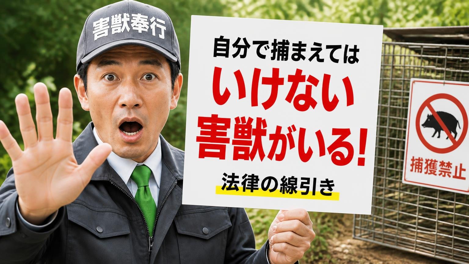 自分で捕まえてはいけない害獣がいる(法律の線引き)