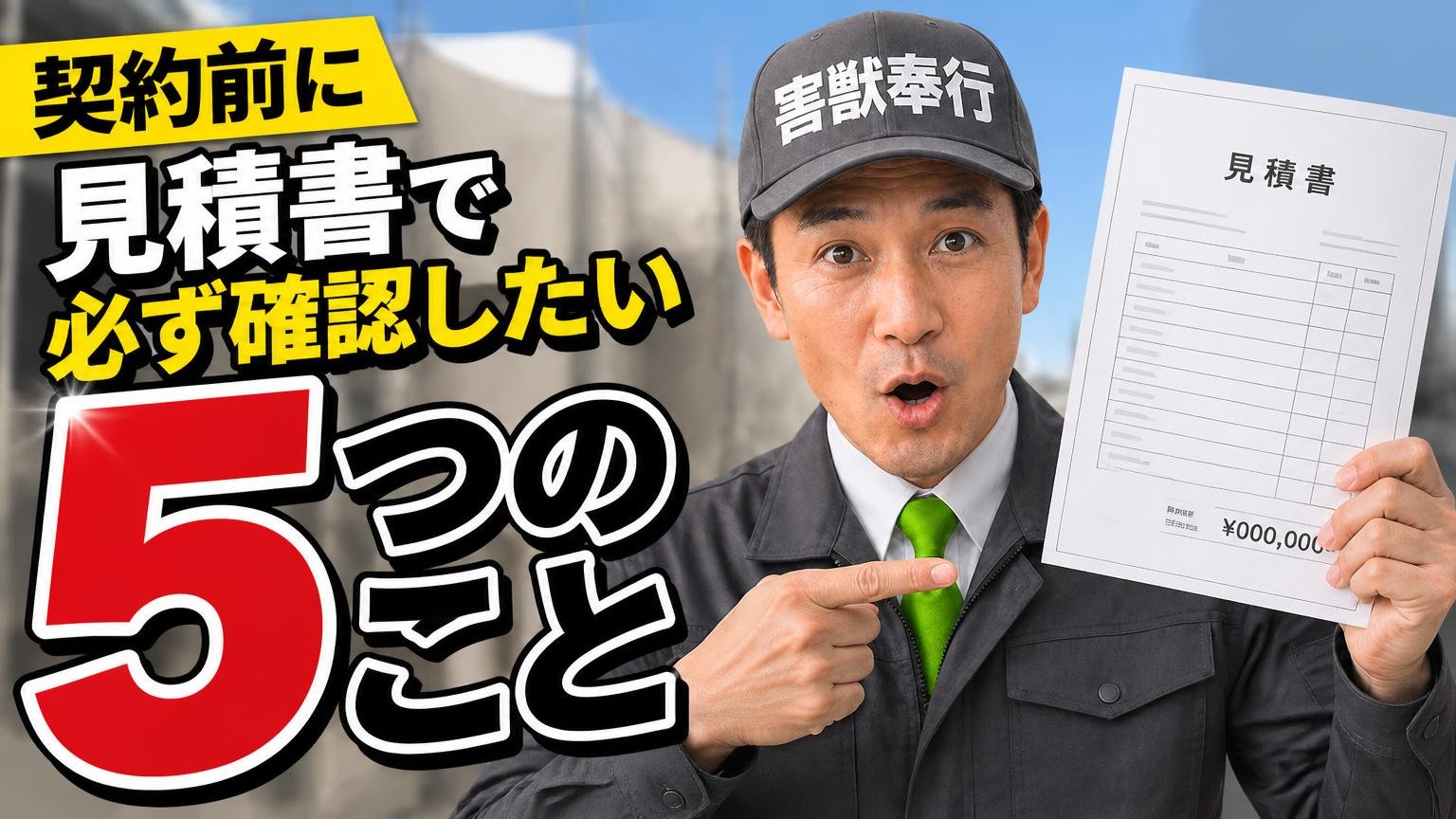 契約前に、見積書で必ず確認したい5つのこと