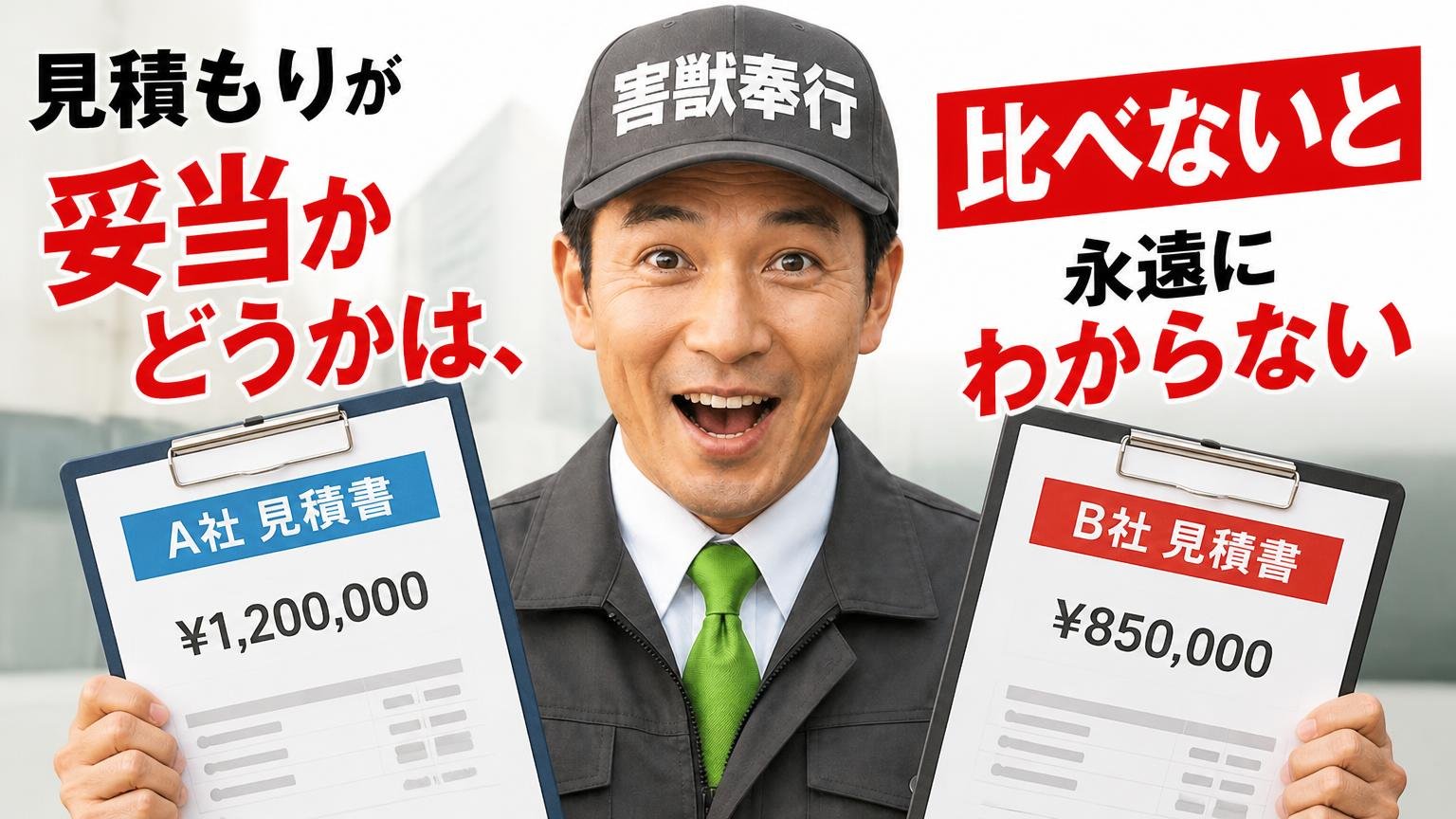 見積もりが妥当かどうかは、比べないと永遠にわからない