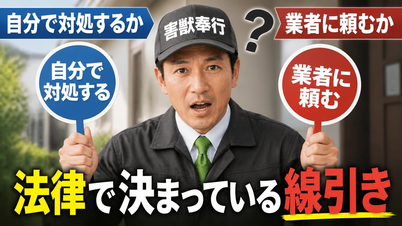自分で対処するか、業者に頼むか——法律で決まっている線引き
