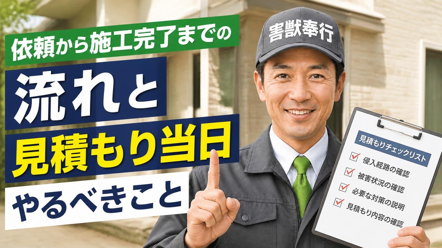 依頼から施工完了までの流れと、見積もり当日にやるべきこと