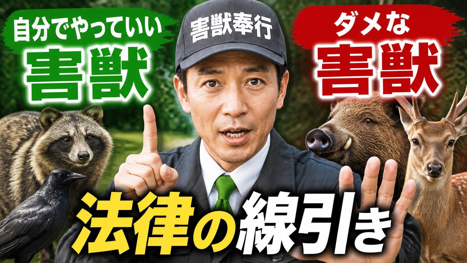 自分でやっていい害獣・ダメな害獣(法律の線引き)