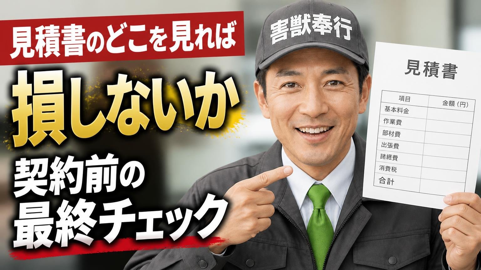 見積書のどこを見れば損しないか|契約前の最終チェック
