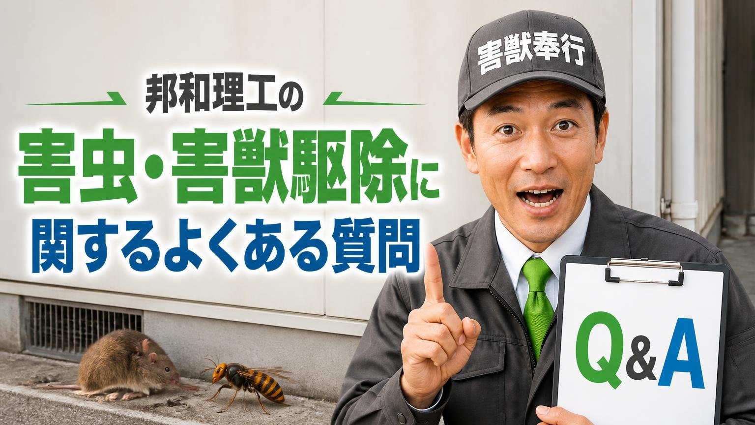 邦和理工の害虫・害獣駆除に関するよくある質問