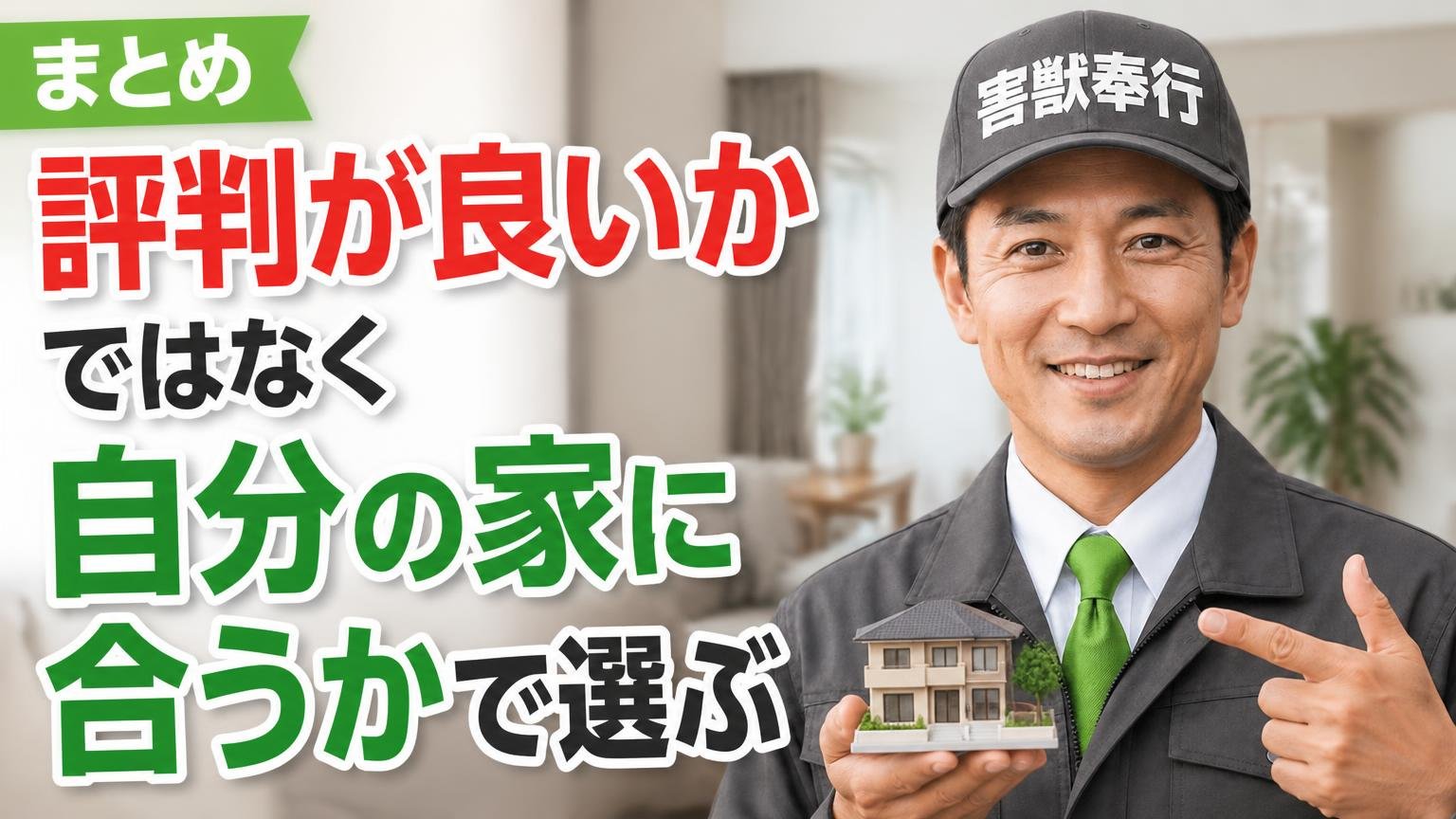 まとめ|「評判が良いか」ではなく「自分の家に合うか」で選ぶ