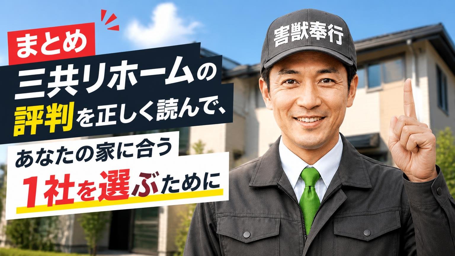 まとめ|三共リホームの評判を正しく読んで、あなたの家に合う1社を選ぶために