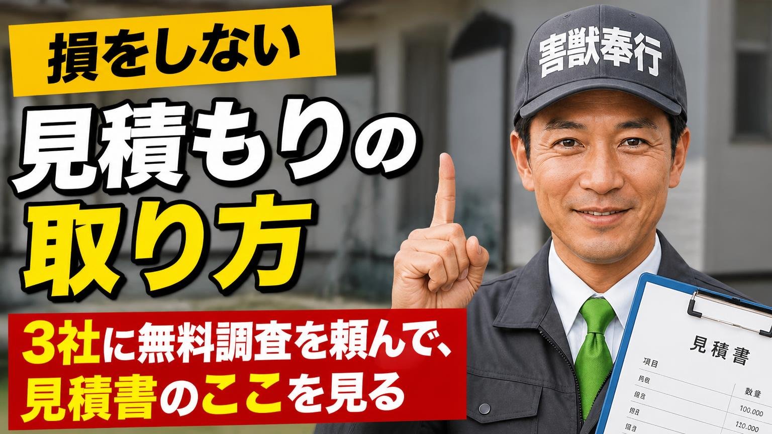 損をしない見積もりの取り方|3社に無料調査を頼んで、見積書のここを見る