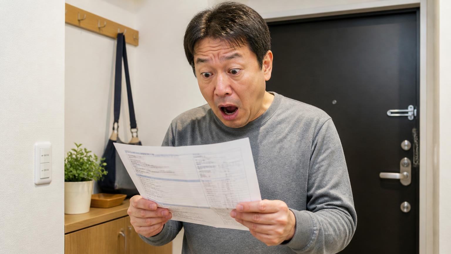国民生活センターが安すぎる表示価格に注意を促す。玄関で住人1人が請求書を見て言葉を失う