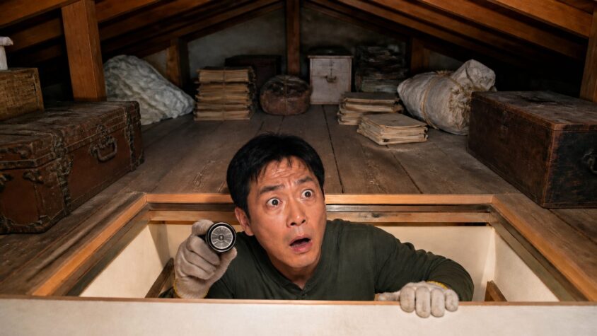 天井裏は外敵のいない一等地。点検口を開けて懐中電灯で照らし絶句する40代男性1人