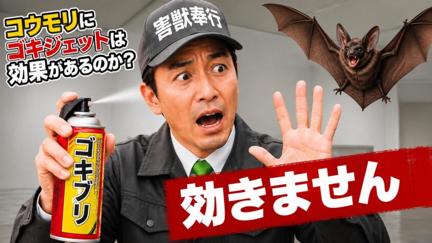 コウモリにゴキジェットは効果があるのか?結論から言うと「効きません」