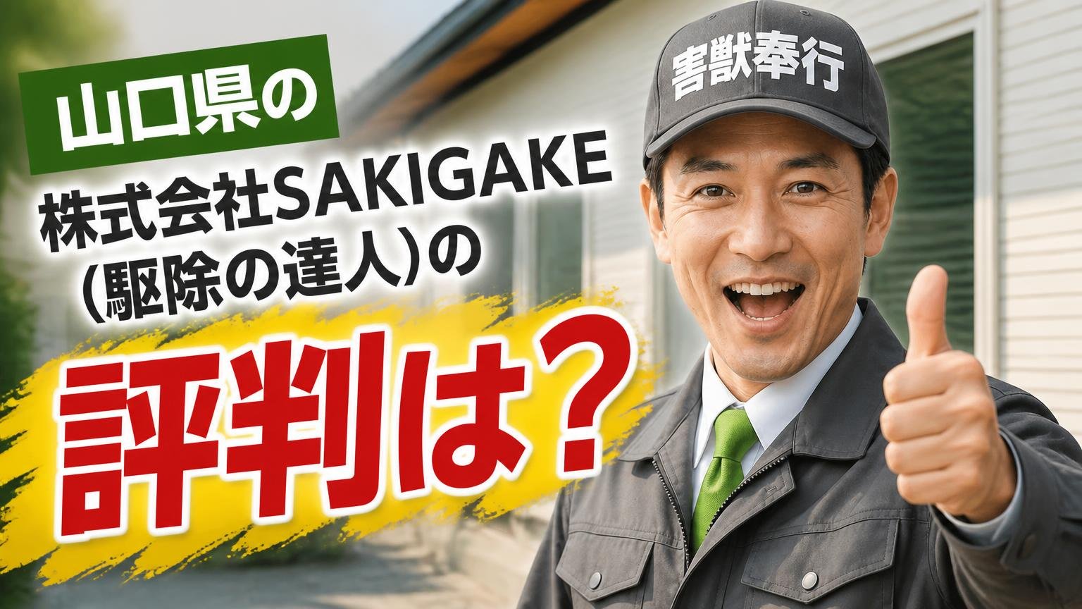 山口県の株式会社SAKIGAKE(駆除の達人)の評判は?先に結論をお伝えします