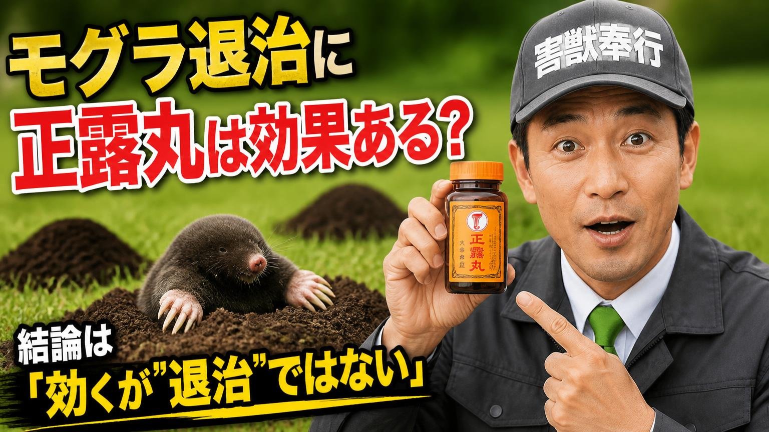 モグラ退治に正露丸は効果ある?結論は「効くが"退治"ではない」