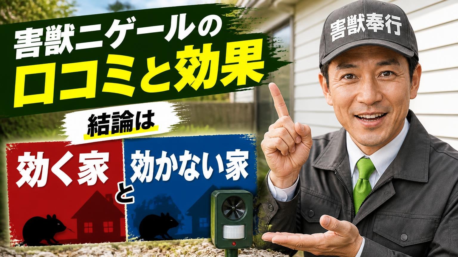 害獣ニゲールの口コミと効果|結論は「効く家」と「効かない家」に分かれます