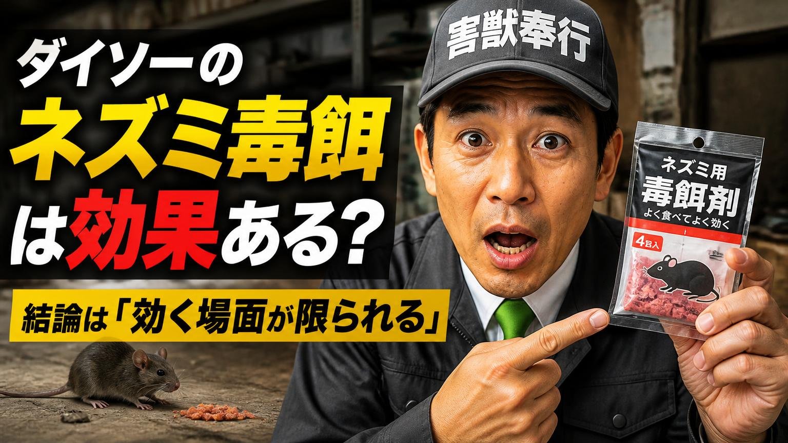 ダイソーのネズミ毒餌は効果ある?結論は「効く場面が限られる」