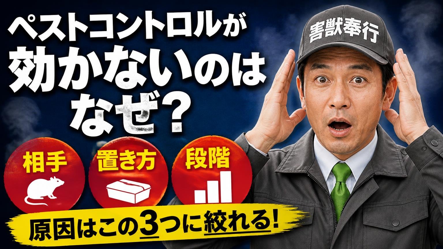 ペストコントロが効かないのはなぜ?原因は「相手・置き方・段階」の3つに絞れる