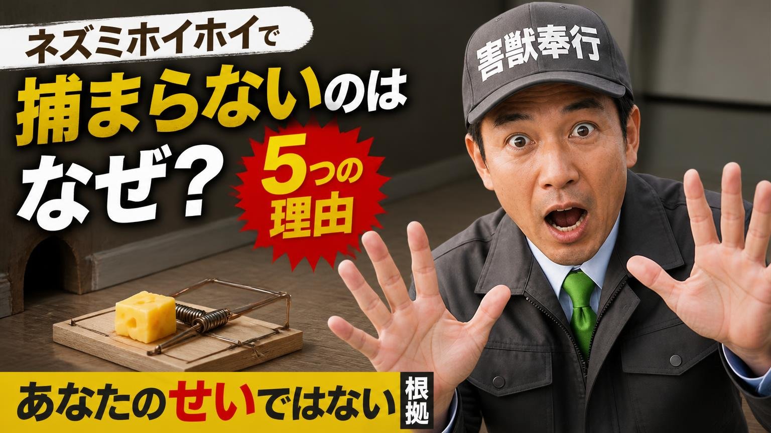 ネズミホイホイで捕まらないのはなぜ? 5つの理由と「あなたのせいではない」根拠