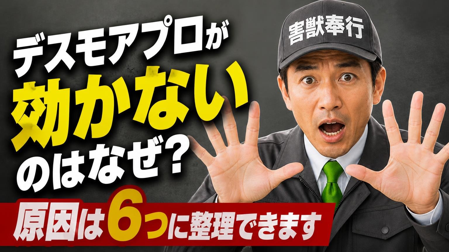 【結論】デスモアプロが効かないのはなぜ？原因は6つに整理できます