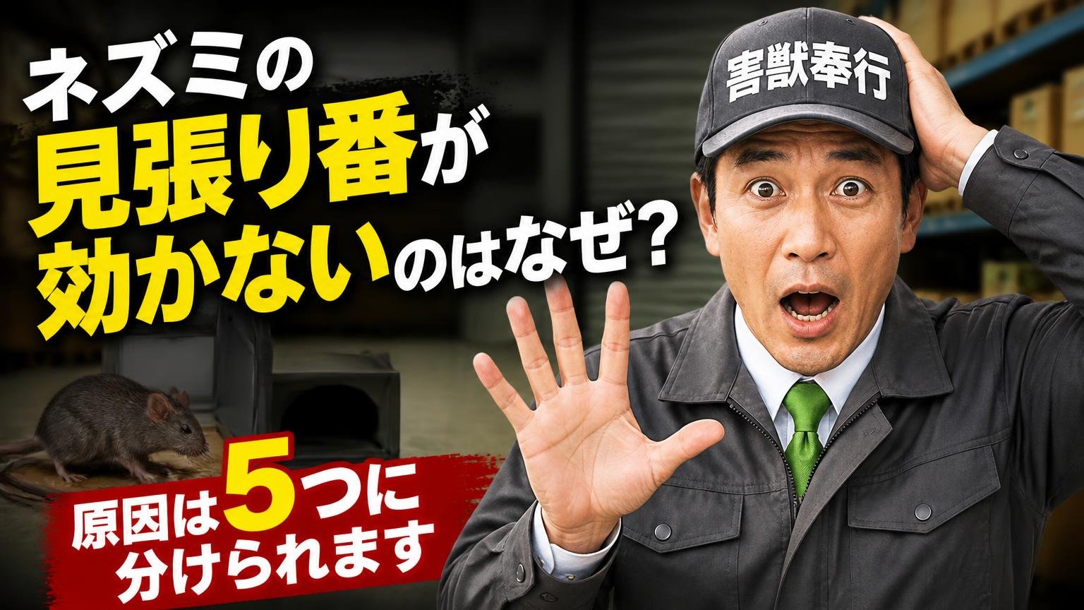 ネズミの見張り番が効かないのはなぜ? 原因は5つに分けられます