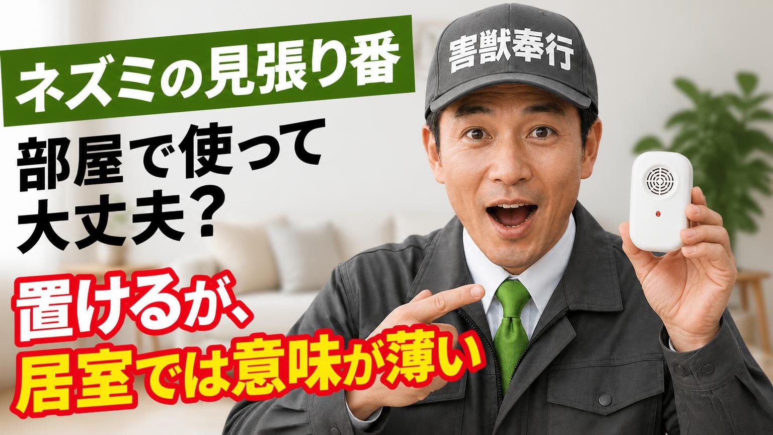 ネズミの見張り番は部屋で使って大丈夫?結論は「置けるが、居室では意味が薄い」